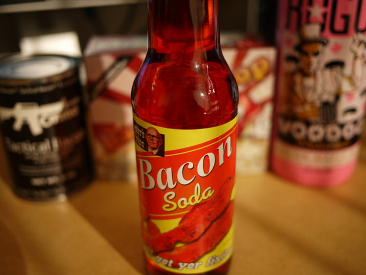 A bottle of Bacon Soda