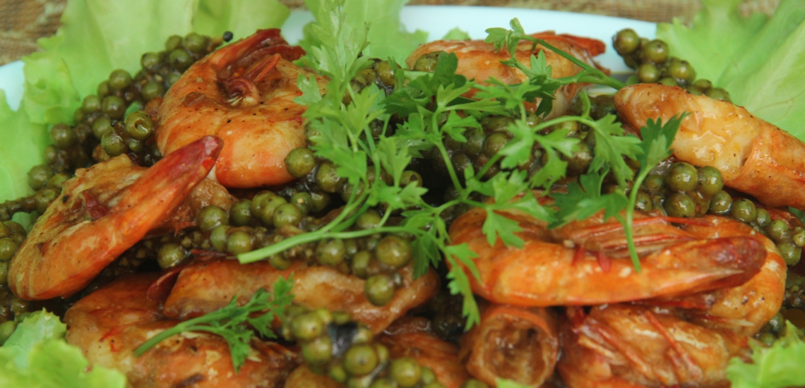 Prawns with green pepper, simply delicious (Photo credit: Johan de Faria)